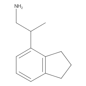 2-(2,3-dihydro-1H-inden-4-yl)propan-1-amine Structure