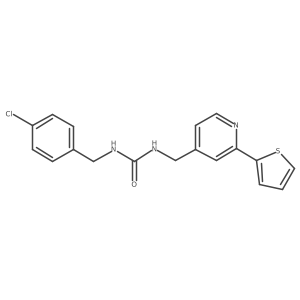 1-(4-Chlorobenzyl)-3-((2-(thiophen-2-yl)pyridin-4-yl)methyl)urea Structure