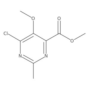Methyl 6-chloro-5-methoxy-2-methylpyrimidine-4-carboxylate结构式