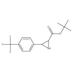 Tert-butyl (2S,3R)-3-[4-(trifluoromethyl)phenyl]aziridine-2-carboxylate结构式