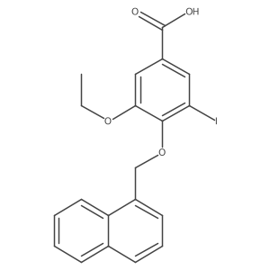 3-Ethoxy-5-iodo-4-(naphthalen-1-ylmethoxy)benzoic acid Structure