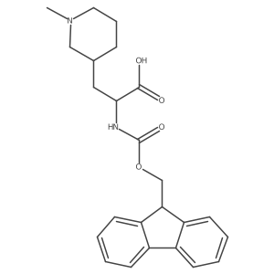 2-({[(9H-fluoren-9-yl)methoxy]carbonyl}amino)-3-(1-methylpiperidin-3-yl)propanoic acid Structure