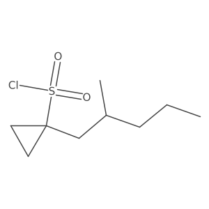 1-(2-Methylpentyl)cyclopropane-1-sulfonyl chloride Structure