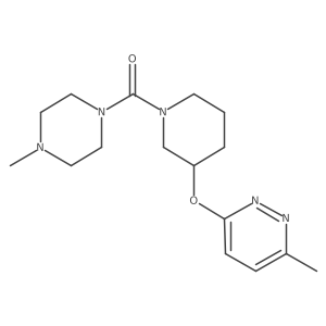 (4-Methylpiperazin-1-yl)(3-((6-methylpyridazin-3-yl)oxy)piperidin-1-yl)methanone结构式
