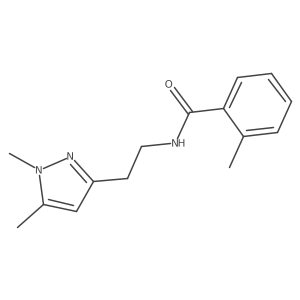 N-(2-(1,5-dimethyl-1H-pyrazol-3-yl)ethyl)-2-methylbenzamide Structure