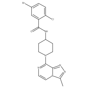 5-bromo-2-chloro-N-(1-(3-methyl-[1,2,4]triazolo[4,3-a]pyrazin-8-yl)piperidin-4-yl)benzamide Structure