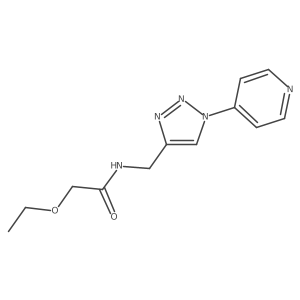 2-ethoxy-N-((1-(pyridin-4-yl)-1H-1,2,3-triazol-4-yl)methyl)acetamide结构式