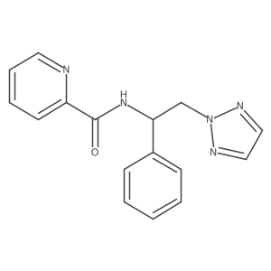 N-(1-phenyl-2-(2H-1,2,3-triazol-2-yl)ethyl)picolinamide结构式