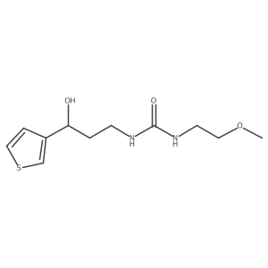 1-(3-Hydroxy-3-(thiophen-3-yl)propyl)-3-(2-methoxyethyl)urea结构式