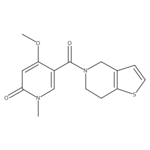 4-methoxy-1-methyl-5-(4,5,6,7-tetrahydrothieno[3,2-c]pyridine-5-carbonyl)pyridin-2(1H)-one结构式