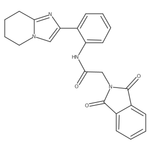 2-(1,3-dioxoisoindolin-2-yl)-N-(2-(5,6,7,8-tetrahydroimidazo[1,2-a]pyridin-2-yl)phenyl)acetamide结构式