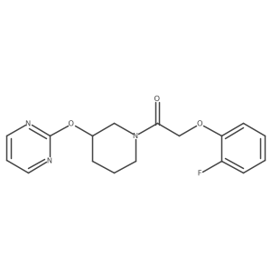 2-(2-Fluorophenoxy)-1-(3-(pyrimidin-2-yloxy)piperidin-1-yl)ethanone Structure