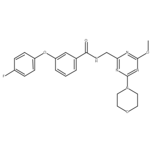 3-(4-fluorophenoxy)-N-((4-methoxy-6-morpholino-1,3,5-triazin-2-yl)methyl)benzamide Structure