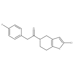 1-{2-chloro-4H,5H,6H,7H-thieno[3,2-c]pyridin-5-yl}-2-(4-fluorophenyl)ethan-1-one Structure