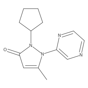 2-Cyclopentyl-5-methyl-1-(pyrazin-2-yl)-2,3-dihydro-1H-pyrazol-3-one Structure