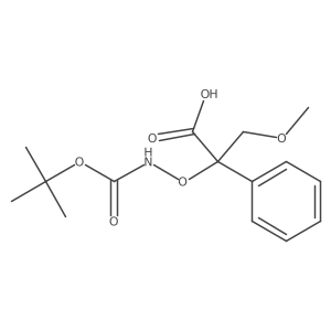 2-({[(Tert-butoxy)carbonyl]amino}oxy)-3-methoxy-2-phenylpropanoic acid Structure