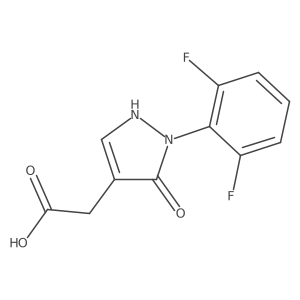 2-[2-(2,6-Difluorophenyl)-3-oxo-2,3-dihydro-1H-pyrazol-4-yl]acetic acid结构式