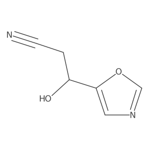 3-Hydroxy-3-(1,3-oxazol-5-yl)propanenitrile结构式