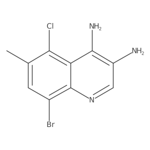 8-Bromo-5-chloro-6-methylquinoline-3,4-diamine结构式
