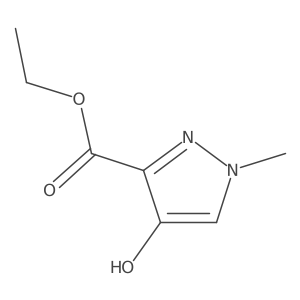 ethyl 4-hydroxy-1-methyl-1H-pyrazole-3-carboxylate结构式