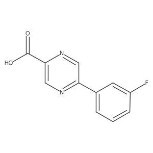 5-(3-Fluorophenyl)pyrazine-2-carboxylic acid Structure