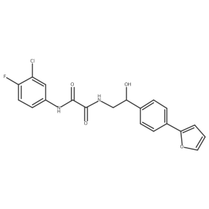 N-(3-chloro-4-fluorophenyl)-N'-{2-[4-(furan-2-yl)phenyl]-2-hydroxyethyl}ethanediamide Structure
