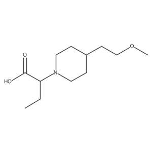 2-(4-(2-Methoxyethyl)piperidin-1-yl)butanoic acid结构式