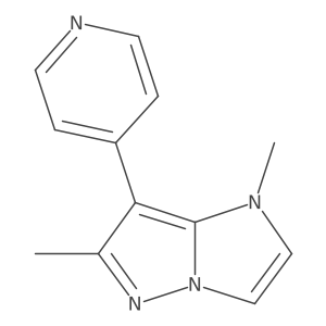 1,6-dimethyl-7-(4-pyridyl)imidazo[1,2-b]pyrazole结构式