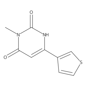 3-Methyl-6-(thiophen-3-yl)-1,2,3,4-tetrahydropyrimidine-2,4-dione结构式