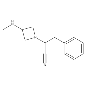 2-(3-(Methylamino)azetidin-1-yl)-3-phenylpropanenitrile Structure