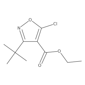 Ethyl 3-tert-butyl-5-chloro-1,2-oxazole-4-carboxylate结构式