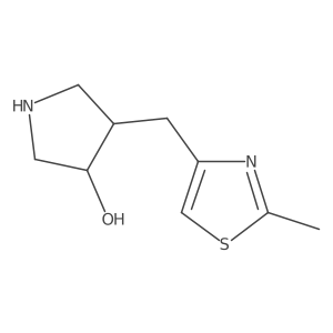 4-[(2-Methyl-1,3-thiazol-4-yl)methyl]pyrrolidin-3-ol Structure