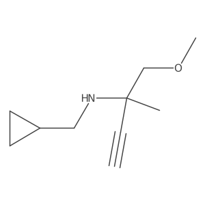 (Cyclopropylmethyl)(1-methoxy-2-methylbut-3-yn-2-yl)amine Structure