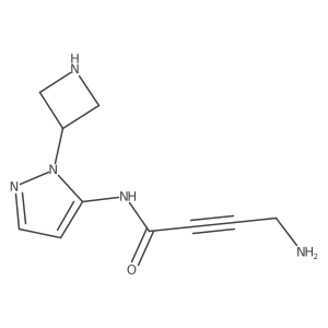 4-amino-N-[1-(azetidin-3-yl)-1H-pyrazol-5-yl]but-2-ynamide Structure