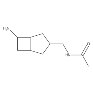 N-({6-aminobicyclo[3.2.0]heptan-3-yl}methyl)acetamide结构式