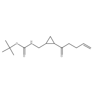 tert-butyl N-{[2-(pent-4-enoyl)cyclopropyl]methyl}carbamate结构式
