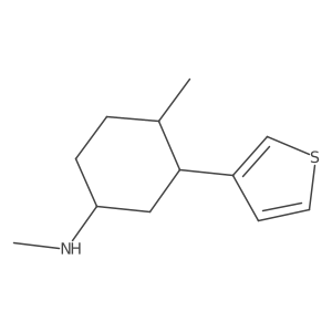 N,4-dimethyl-3-(thiophen-3-yl)cyclohexan-1-amine结构式