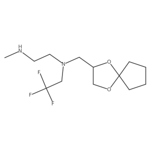 ({1,4-Dioxaspiro[4.4]nonan-2-yl}methyl)[2-(methylamino)ethyl](2,2,2-trifluoroethyl)amine Structure