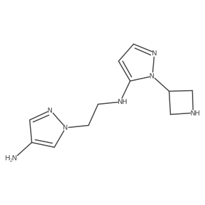 N-[2-(4-amino-1H-pyrazol-1-yl)ethyl]-1-(azetidin-3-yl)-1H-pyrazol-5-amine结构式