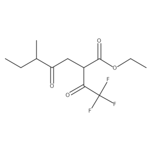 Ethyl 5-methyl-4-oxo-2-(trifluoroacetyl)heptanoate Structure