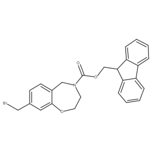 (9H-fluoren-9-yl)methyl 8-(bromomethyl)-2,3,4,5-tetrahydro-1,4-benzoxazepine-4-carboxylate Structure