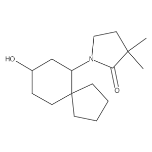 1-{8-Hydroxyspiro[4.5]decan-6-yl}-3,3-dimethylpyrrolidin-2-one Structure