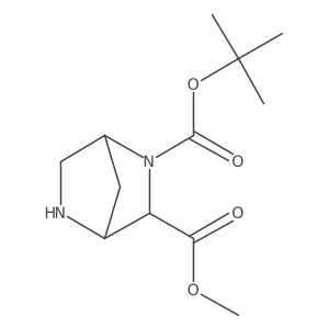 2-O-tert-butyl 3-O-methyl 2,5-diazabicyclo[2.2.1]heptane-2,3-dicarboxylate Structure
