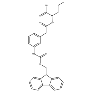 (2S)-2-{2-[3-({[(9H-fluoren-9-yl)methoxy]carbonyl}amino)phenyl]acetamido}pentanoic acid结构式