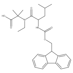 2-[(2R)-N-ethyl-2-({[(9H-fluoren-9-yl)methoxy]carbonyl}amino)-4-methylpentanamido]-2-methylpropanoic acid Structure
