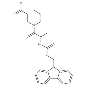 3-[(2R)-2-({[(9H-fluoren-9-yl)methoxy]carbonyl}amino)-N-propylpropanamido]propanoic acid Structure