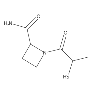 1-(2-Sulfanylpropanoyl)azetidine-2-carboxamide结构式