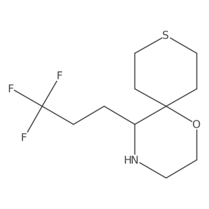 5-(3,3,3-Trifluoropropyl)-1-oxa-9-thia-4-azaspiro[5.5]undecane结构式