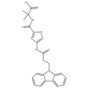 2-{[5-({[(9H-fluoren-9-yl)methoxy]carbonyl}amino)-1H-1,2,4-triazol-3-yl]formamido}-2-methylpropanoic acid Structure