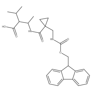 3-({1-[({[(9H-fluoren-9-yl)methoxy]carbonyl}amino)methyl]cyclopropyl}formamido)-2-(propan-2-yl)butanoic acid Structure